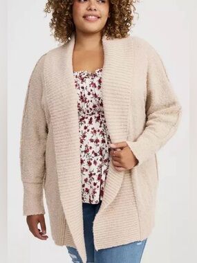 Torrid Boucle Open Front Cardigan